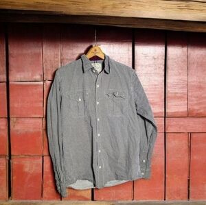 Native Code Sz L Black and White Button-Up Shirt Sons Of The Soil